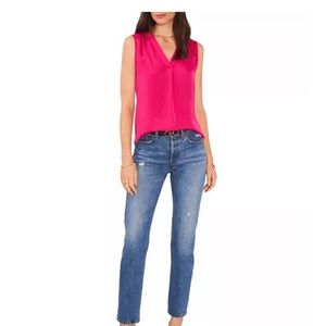 Vince camuto high low pink top